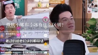 微软小娜和小冰有什么区别？