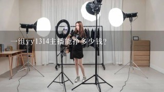 一组yy1314主播能挣多少钱？