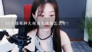 lol主播那种大视角大视角怎么弄？